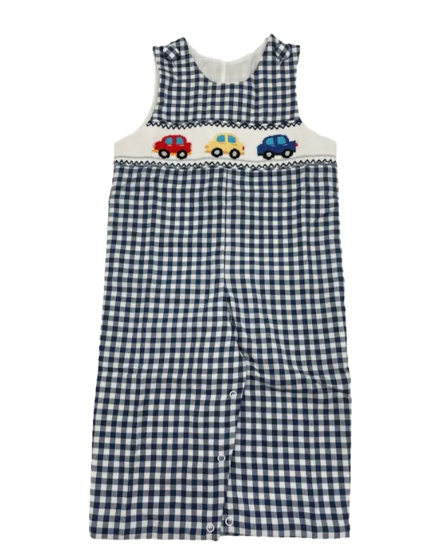 Delaney Navy Blue Gingham Dress