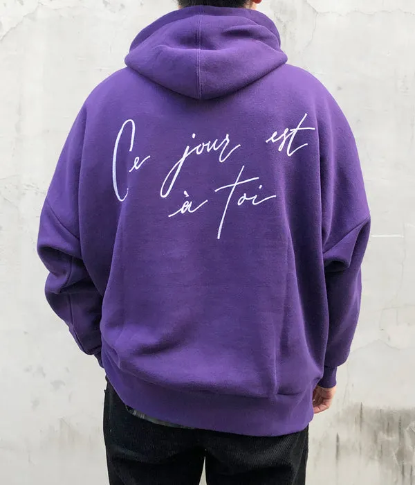 DESCENDANT/Ce jour HOODED SWEAT SHIRT (PURPLE)