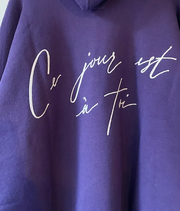 DESCENDANT/Ce jour HOODED SWEAT SHIRT (PURPLE)