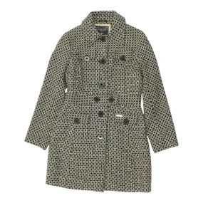 Diesel Womens Patterned Button Up Overcoat | Vintage High End Designer Coat