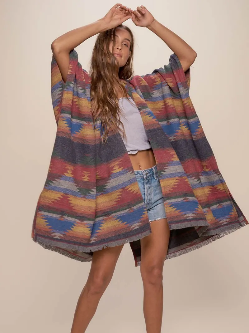 Dire Wolf Fabric Poncho | Women's