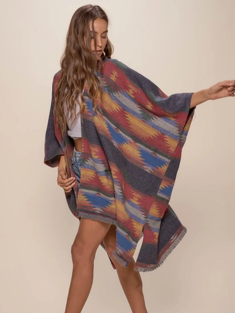 Dire Wolf Fabric Poncho | Women's