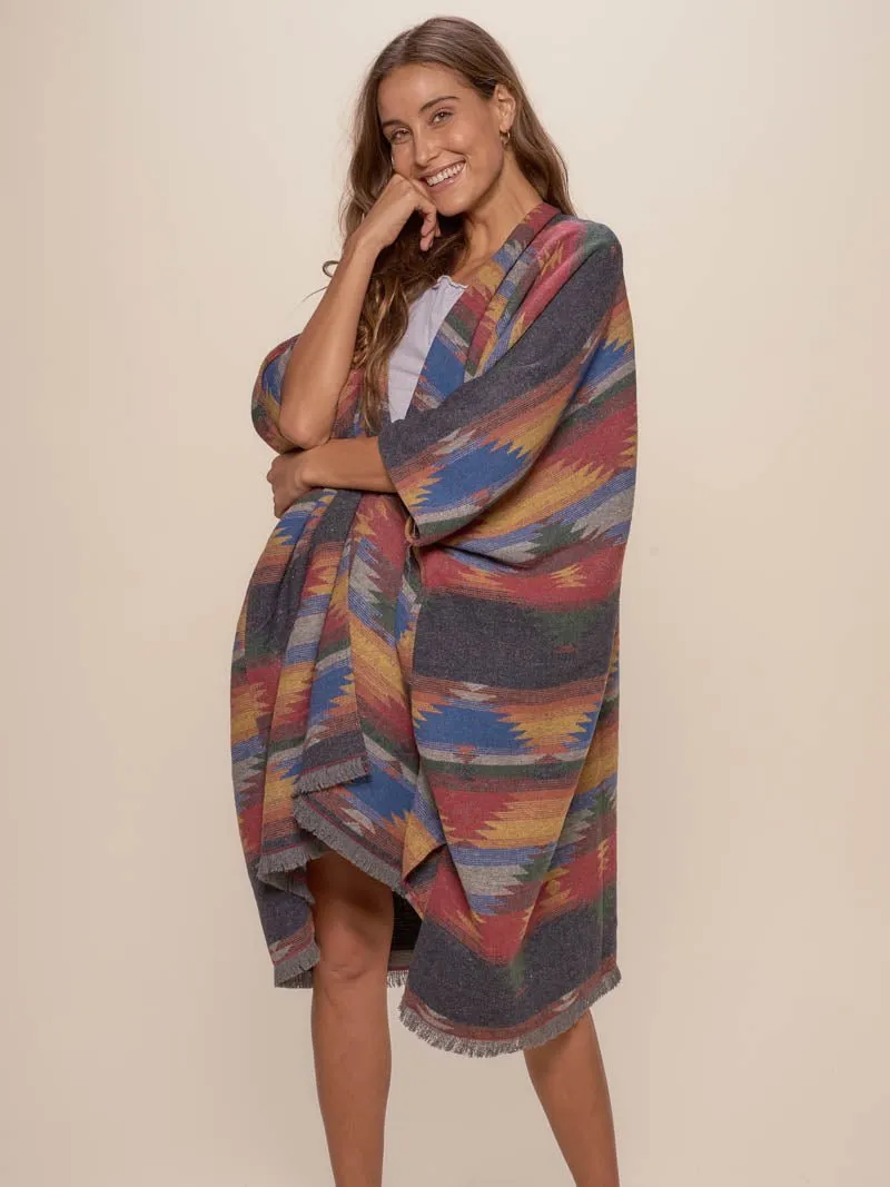 Dire Wolf Fabric Poncho | Women's