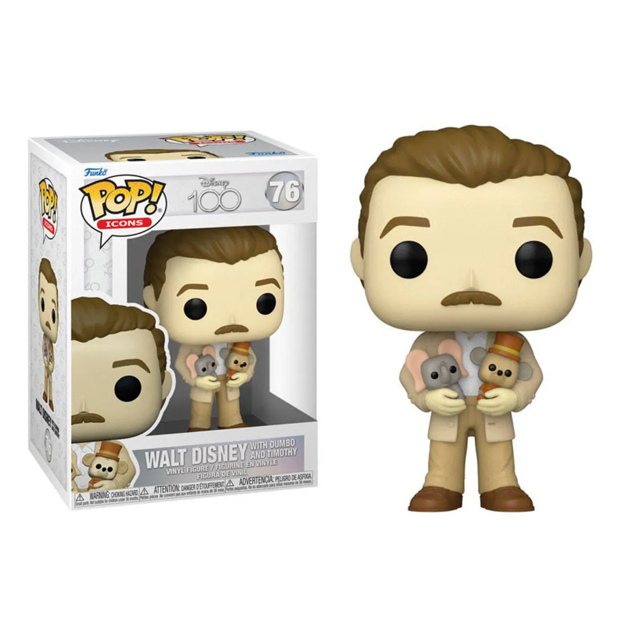 Disney 100th - Walt Disney with Dumbo & Timothy Pop! Vinyl