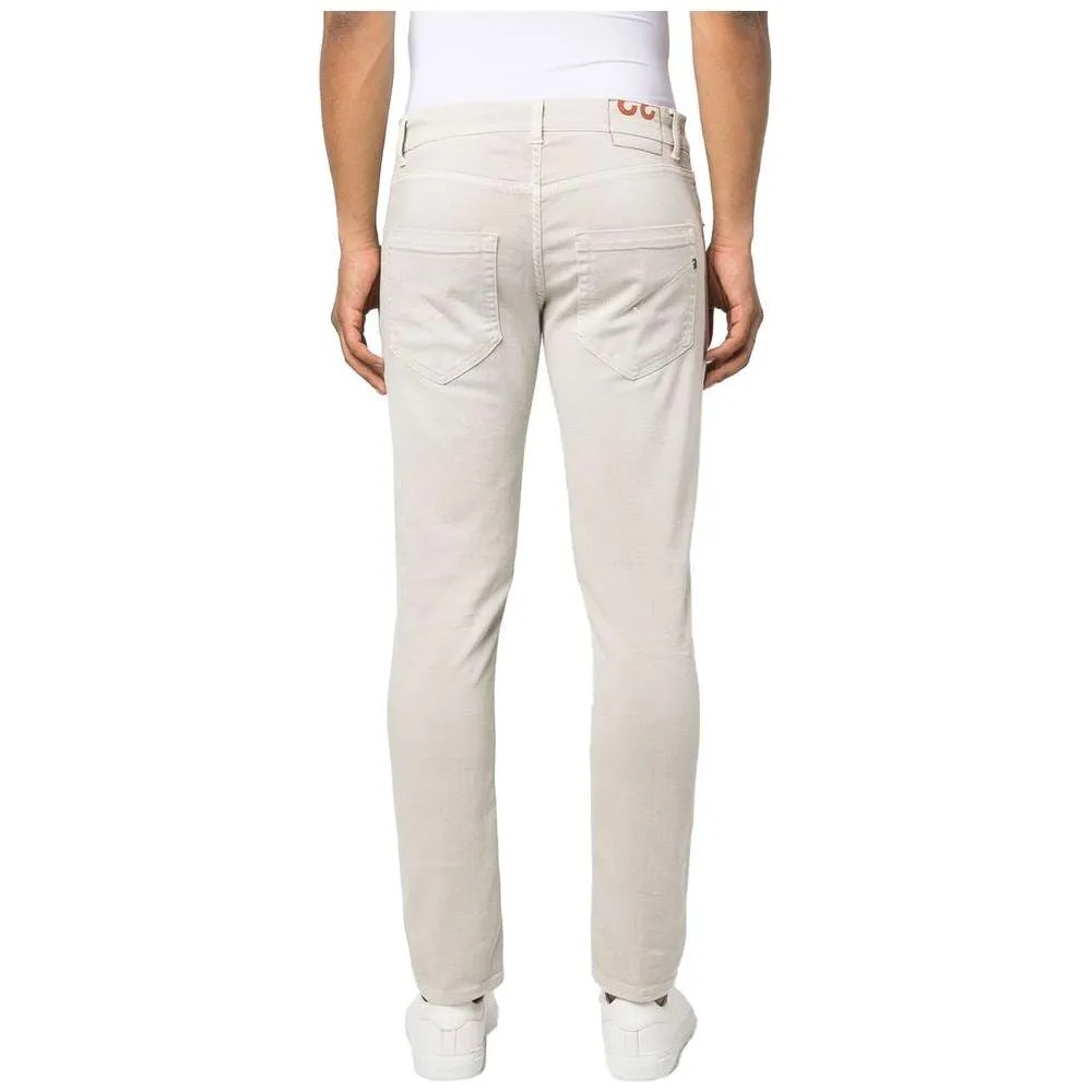 Dondup Cream-Colored Cotton Blend Trousers