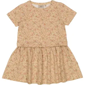 Dress Adea - barely beige small flowers