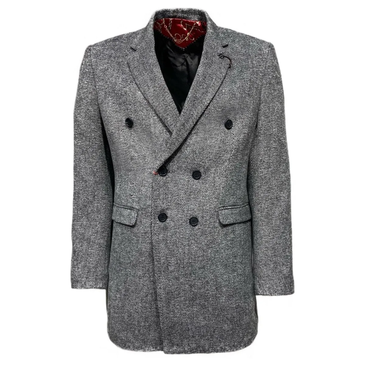 Eitan Herringbone Peacoat