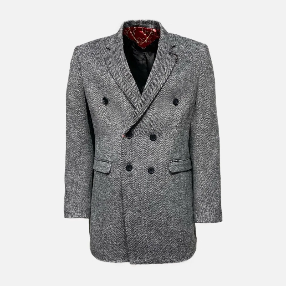 Eitan Herringbone Peacoat