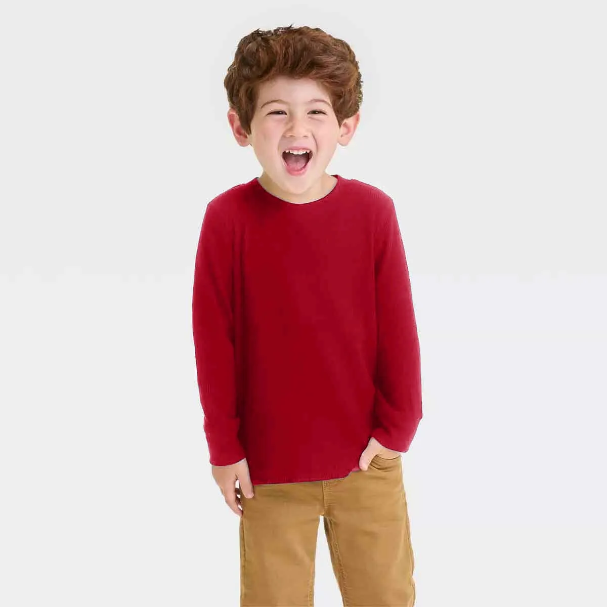 Excellent Kid's Thermal Long Sleeve Winter Knit Wear Shirt