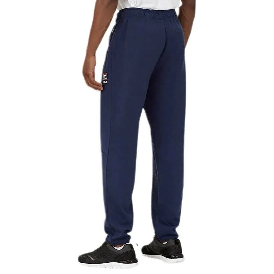 FILA Men's Active Track Pants Navy Peacoat Elastic Waist Drawstring