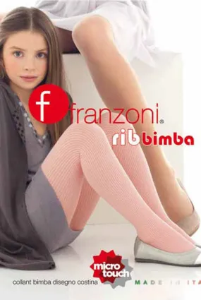 Franzoni Girls Bimba Colored Ribbed Tights