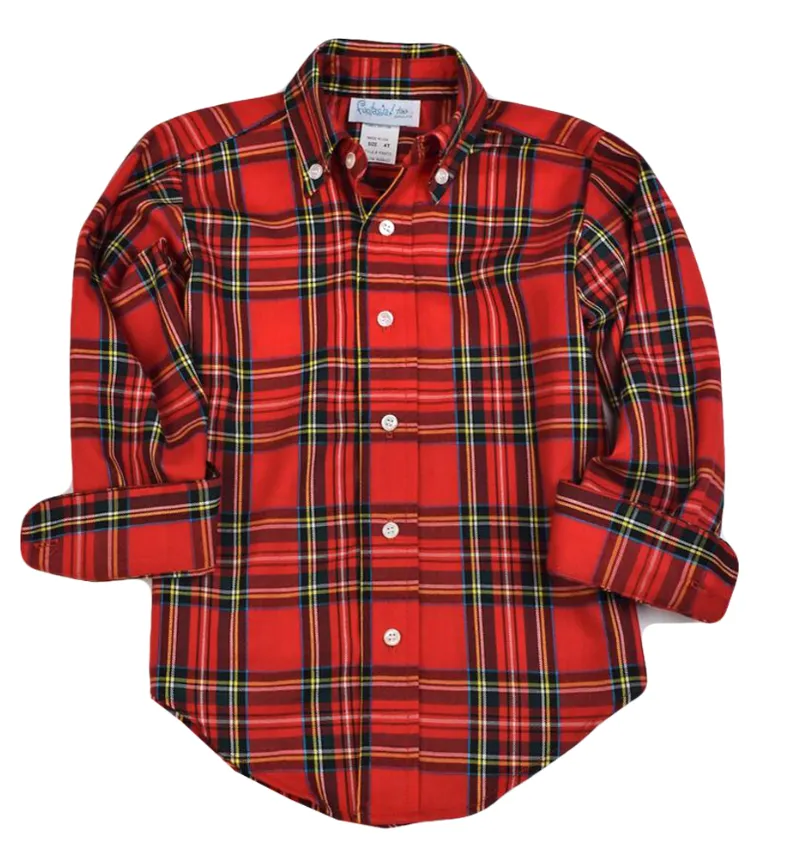 Funtasia Too Holiday Plaid Dress Shirt