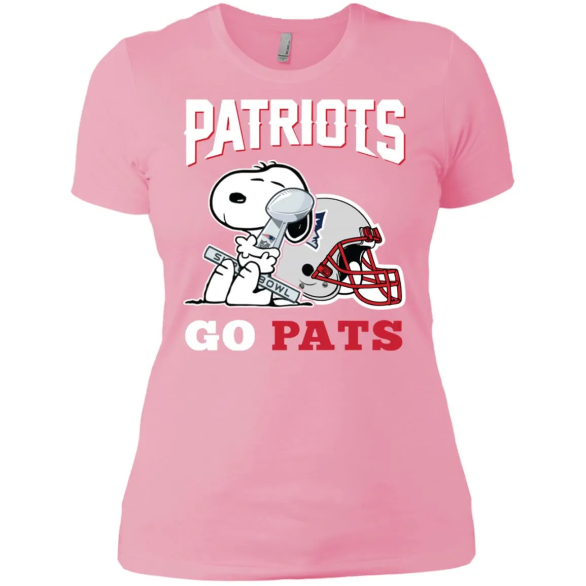 Go Pats - New England Patriots Super Bowl 2019 Snoopy Football Nfl Women Cotton T-Shirt