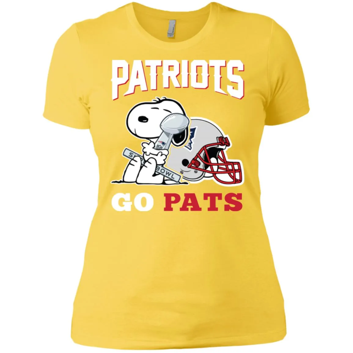 Go Pats - New England Patriots Super Bowl 2019 Snoopy Football Nfl Women Cotton T-Shirt