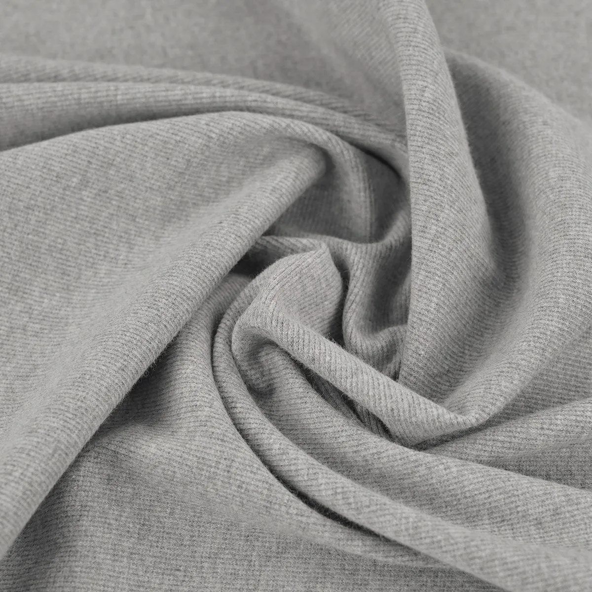 Grey Rib Stretch Knit Fabric 96512