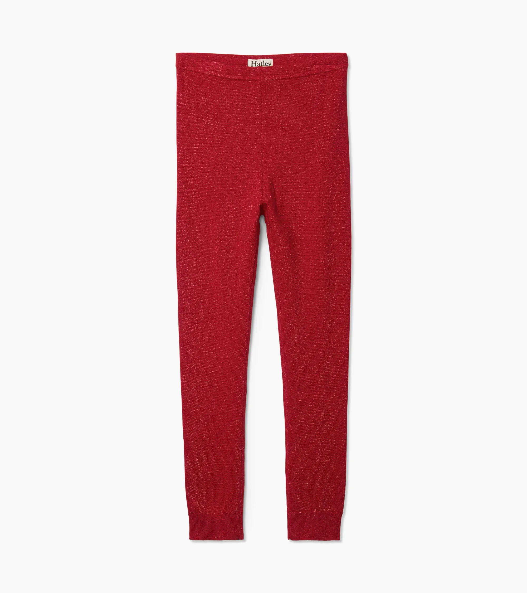 Hatley Cable Knit Leggings - Red Shimmer