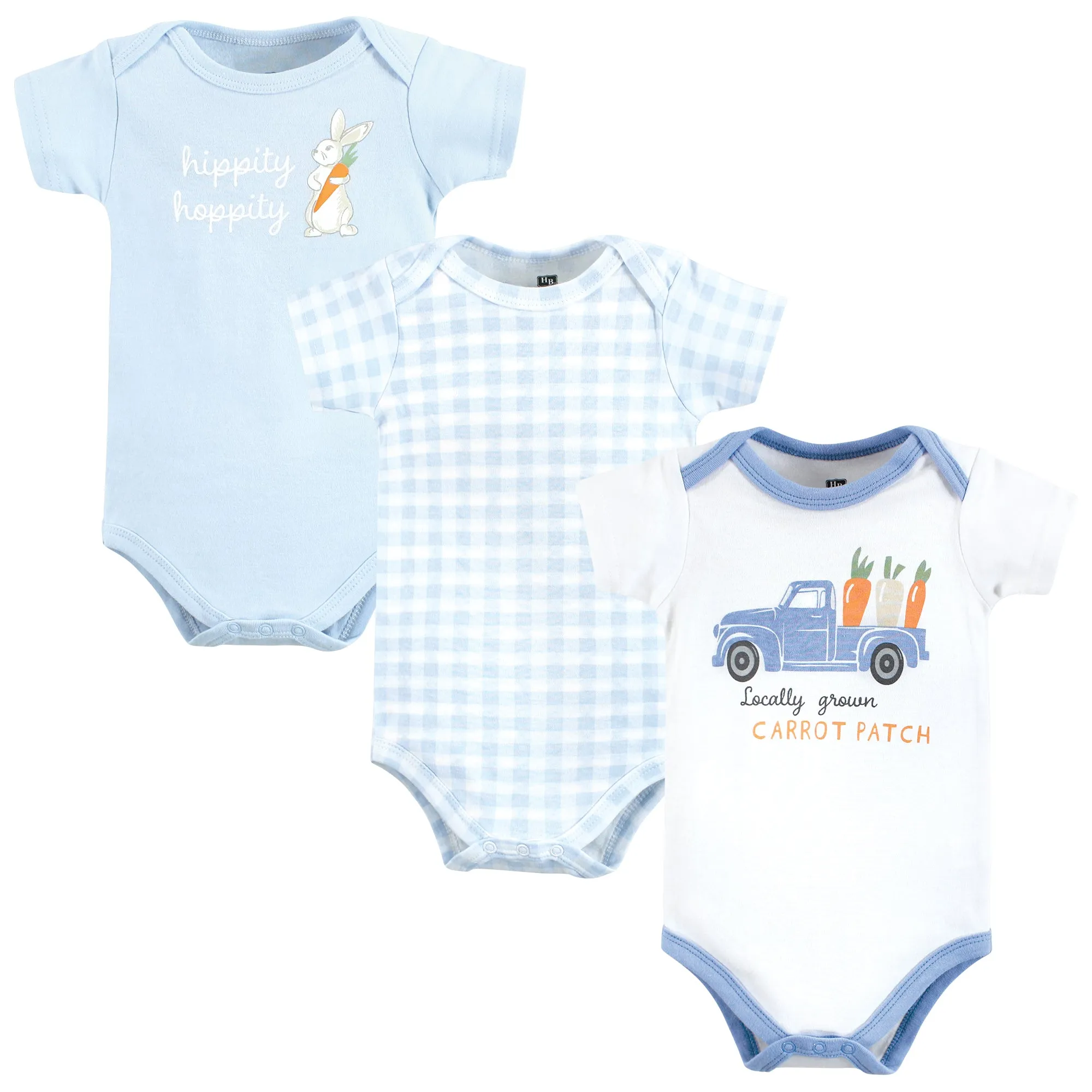 Hudson Baby Cotton Bodysuits, Carrot Patch Truck