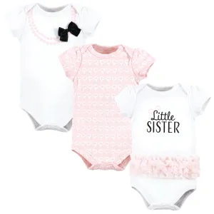 Hudson Baby Cotton Bodysuits, Little Sister Tutu