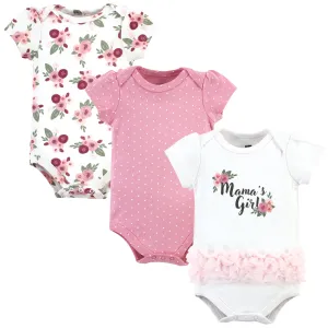 Hudson Baby Cotton Bodysuits, Mamas Girl Flower Tutu