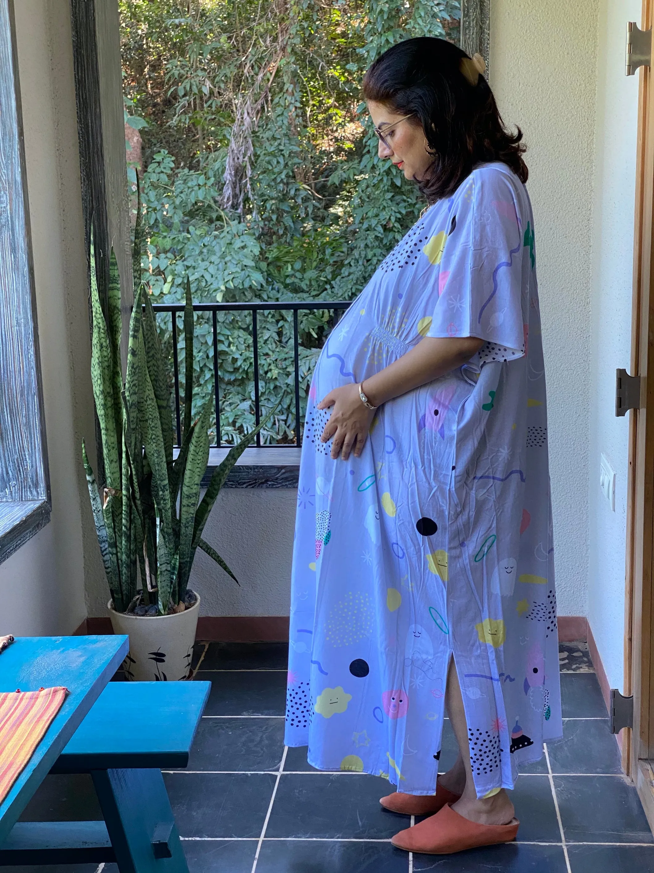 I spot a UFO Maternity "Stunningly Simple" Style Caftan | Soft Jersey Knit Organic Cotton | Maternity House Dress