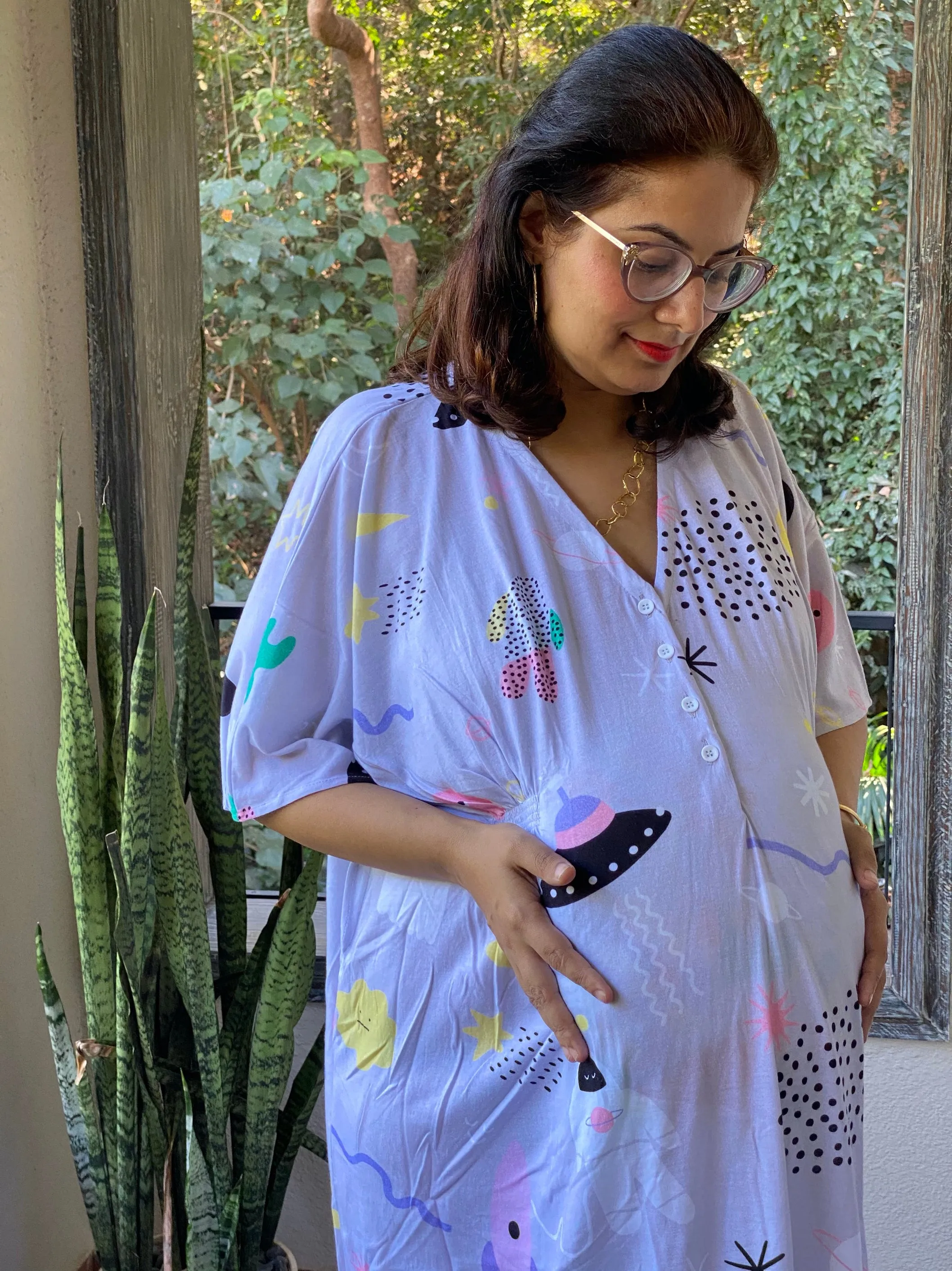 I spot a UFO Maternity "Stunningly Simple" Style Caftan | Soft Jersey Knit Organic Cotton | Maternity House Dress