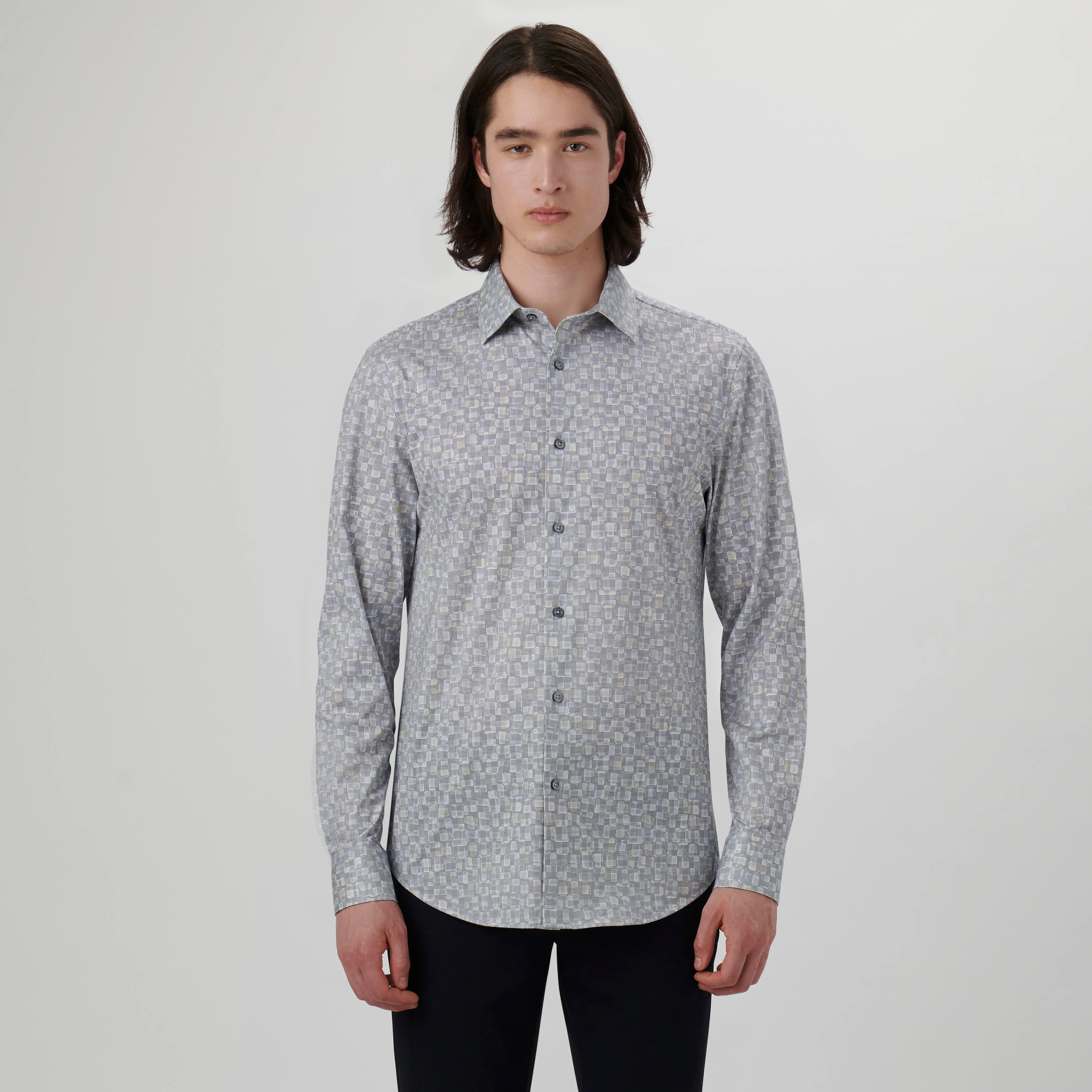 James Shaded Pin Check OoohCotton Shirt