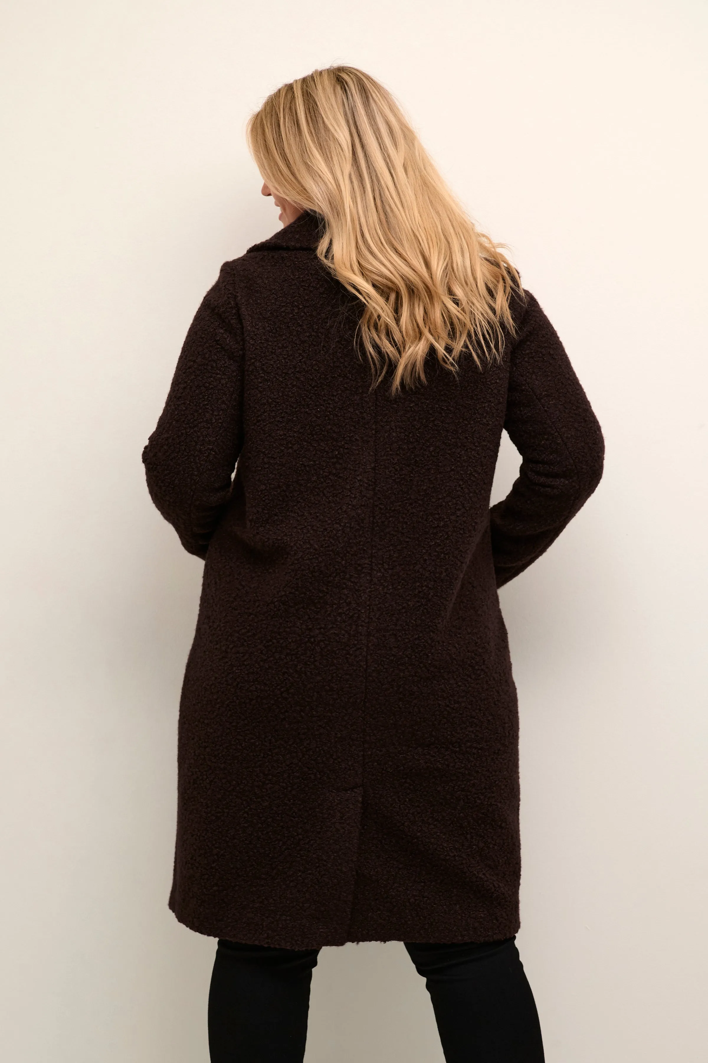 Kaffe Curve Anni Coat in Brown