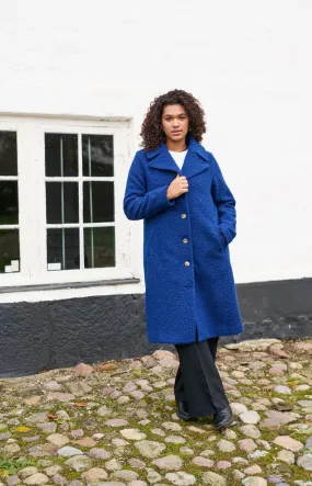 Kaffe Curve Anni Coat in Royal Blue