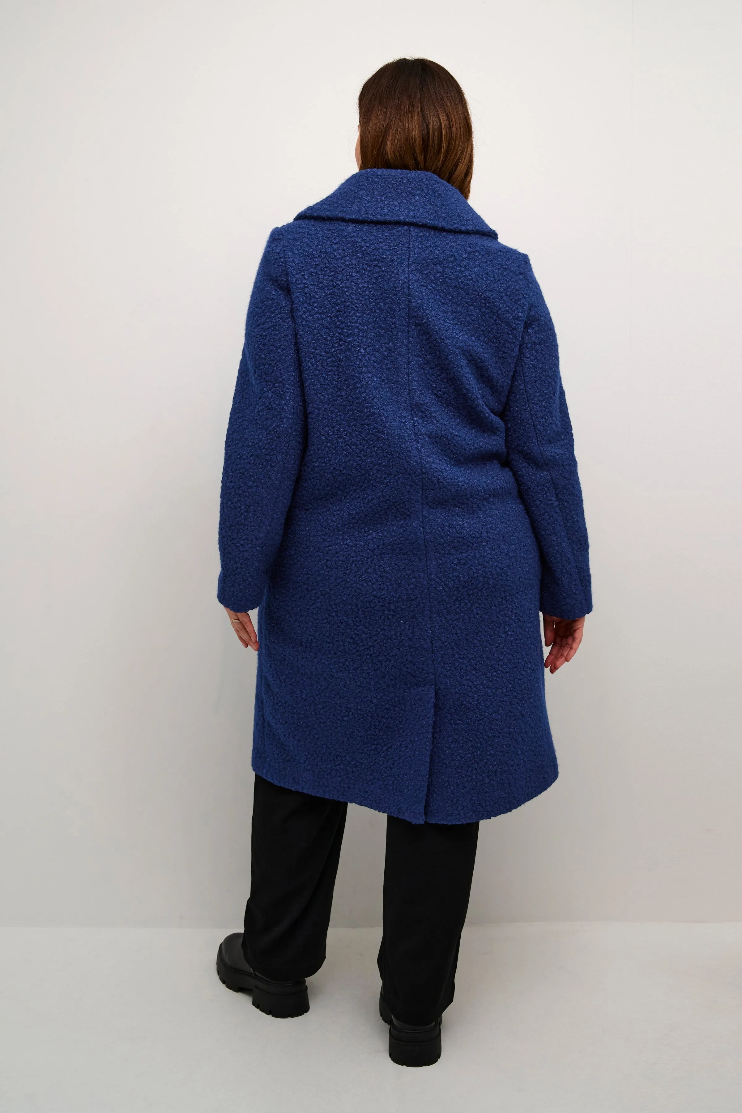 Kaffe Curve Anni Coat in Royal Blue