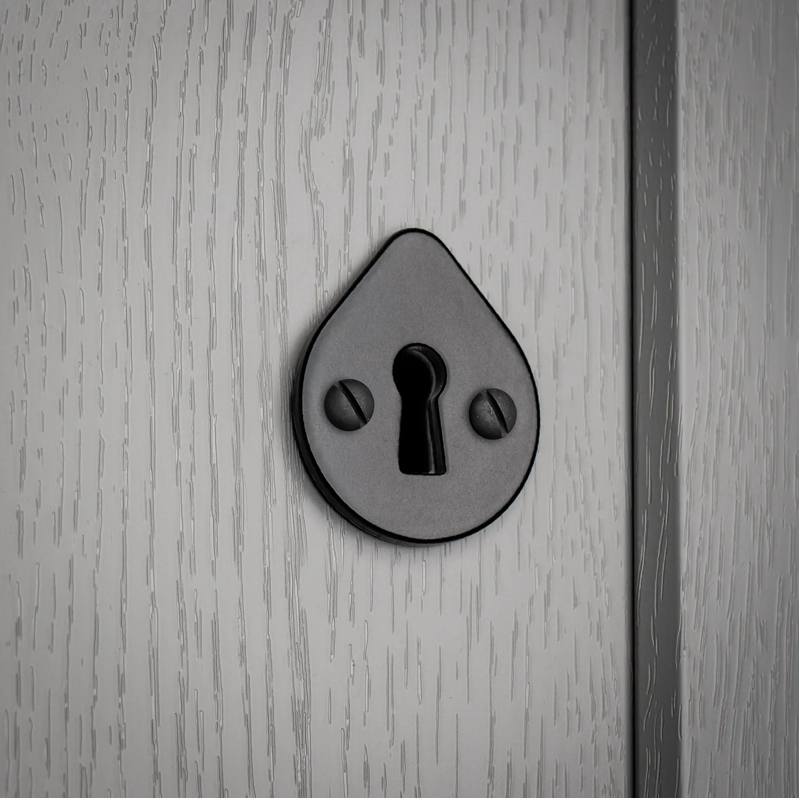 Keyhole Cover Escutcheons with Armor-Coat