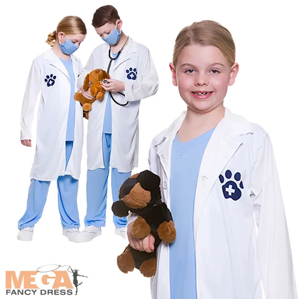 Kids Animal Loving Vet Boys Uniform Book Day Costume