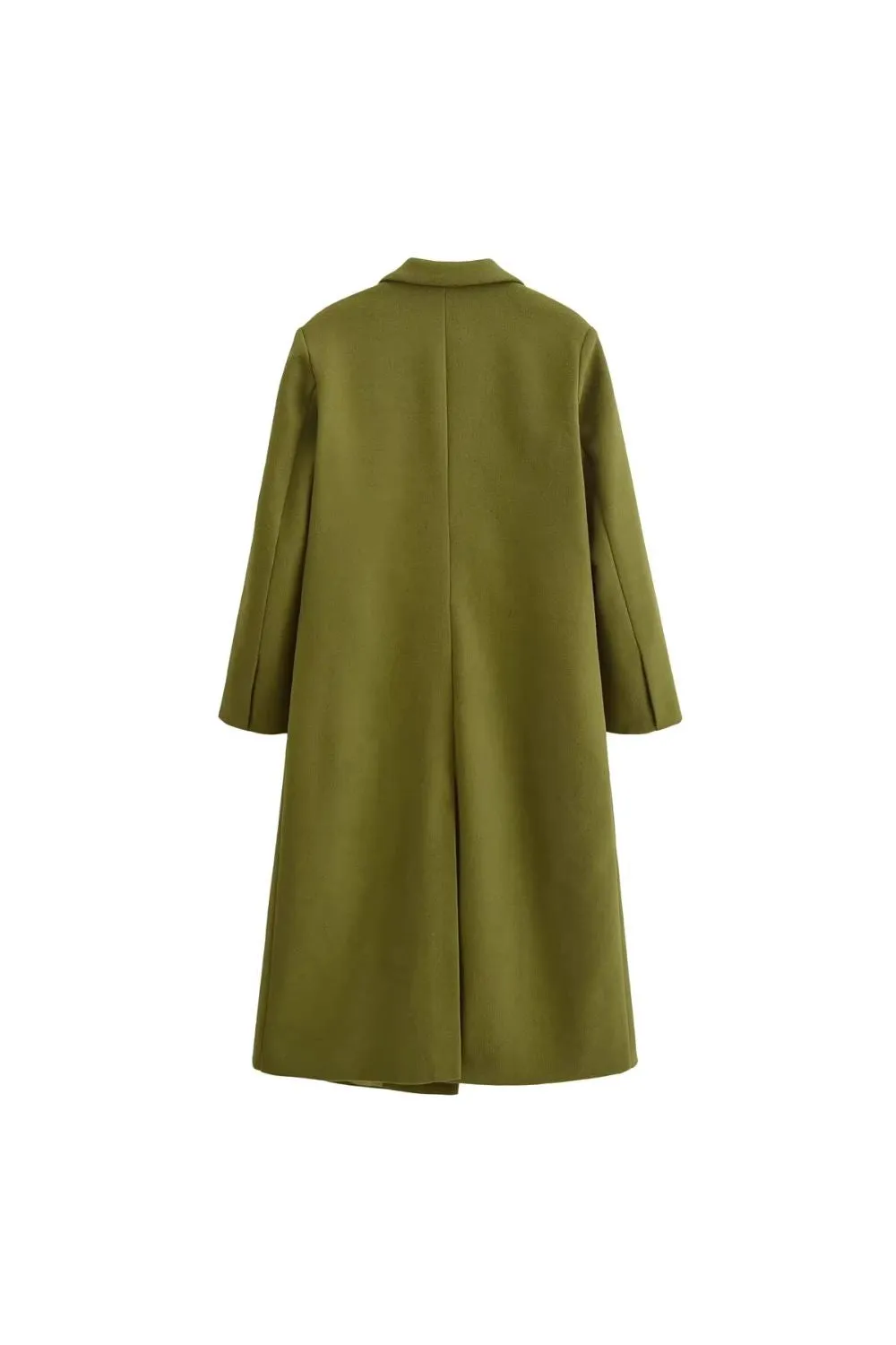 'Kinsley' Long Woolen Long-Sleeve Overcoat