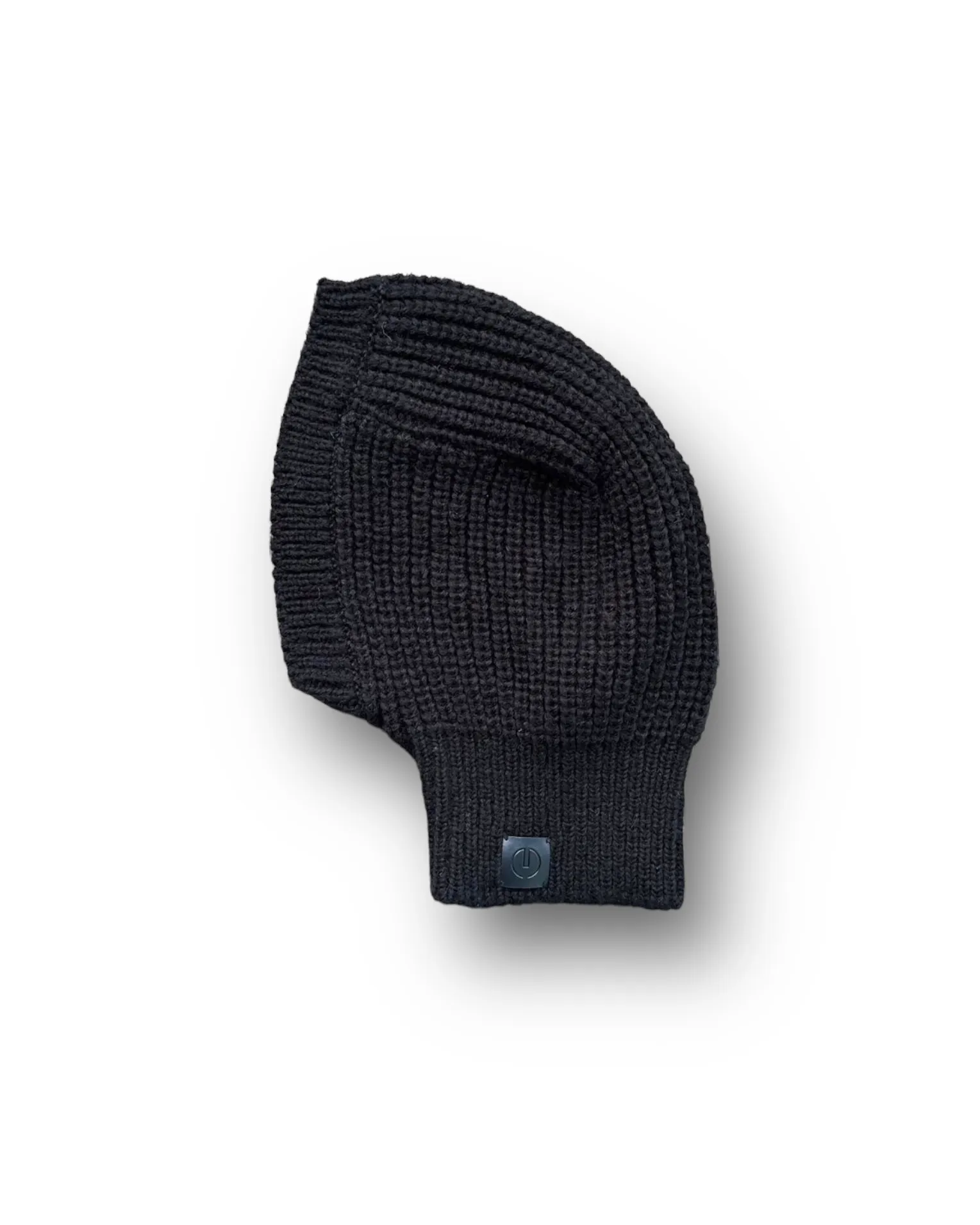 Knit Balaclava Hoodie-BLACK