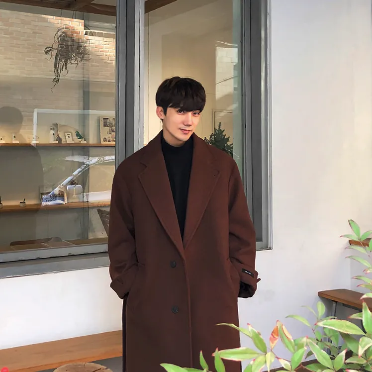 [Korean Style] Ava Single-Breasted Wool Coat