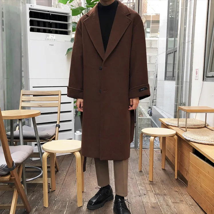 [Korean Style] Ava Single-Breasted Wool Coat