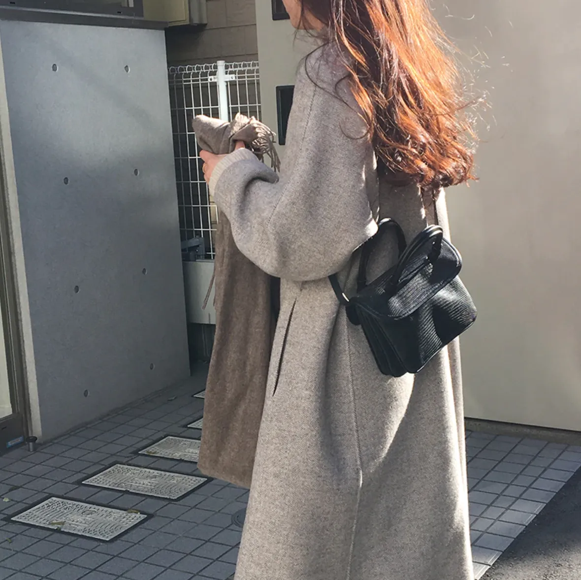 [Korean Style] Blaire Wool Blended Winter Long Overcoat