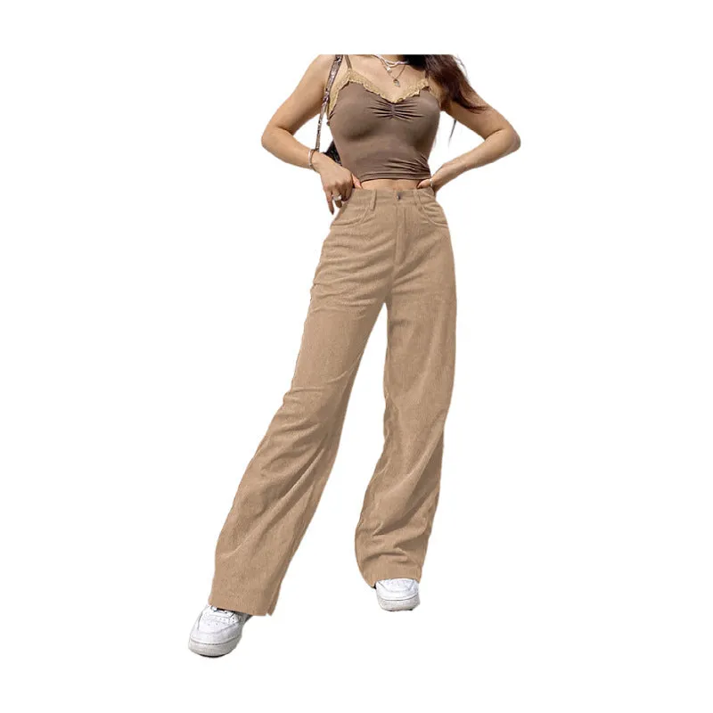 Lanfubeisi grunge dti Corduroy Mop Draping Wide-Leg Casual Trousers for Women Autumn EBay New Women's Clothing Manufacturer