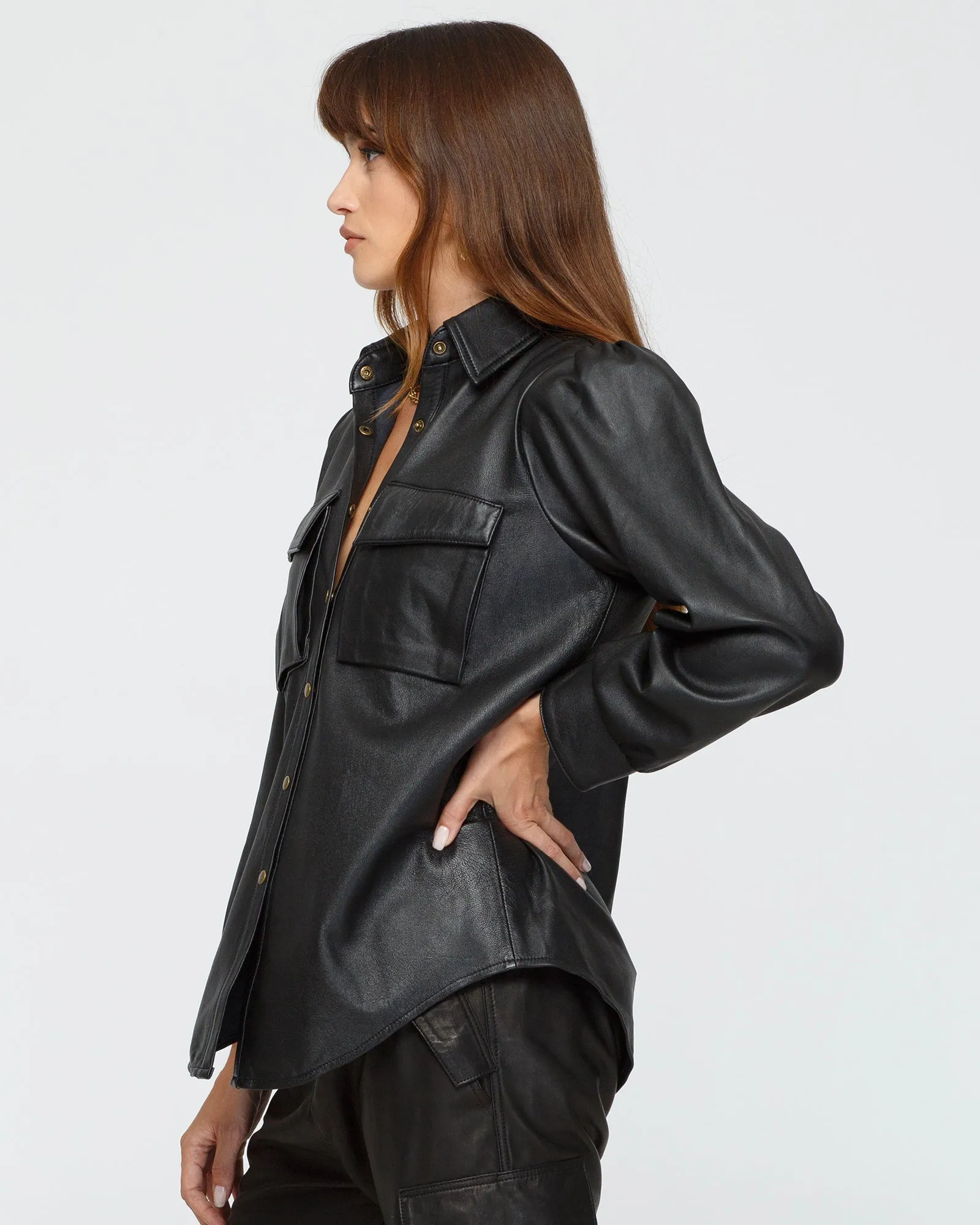 Leather Pucker Shirt