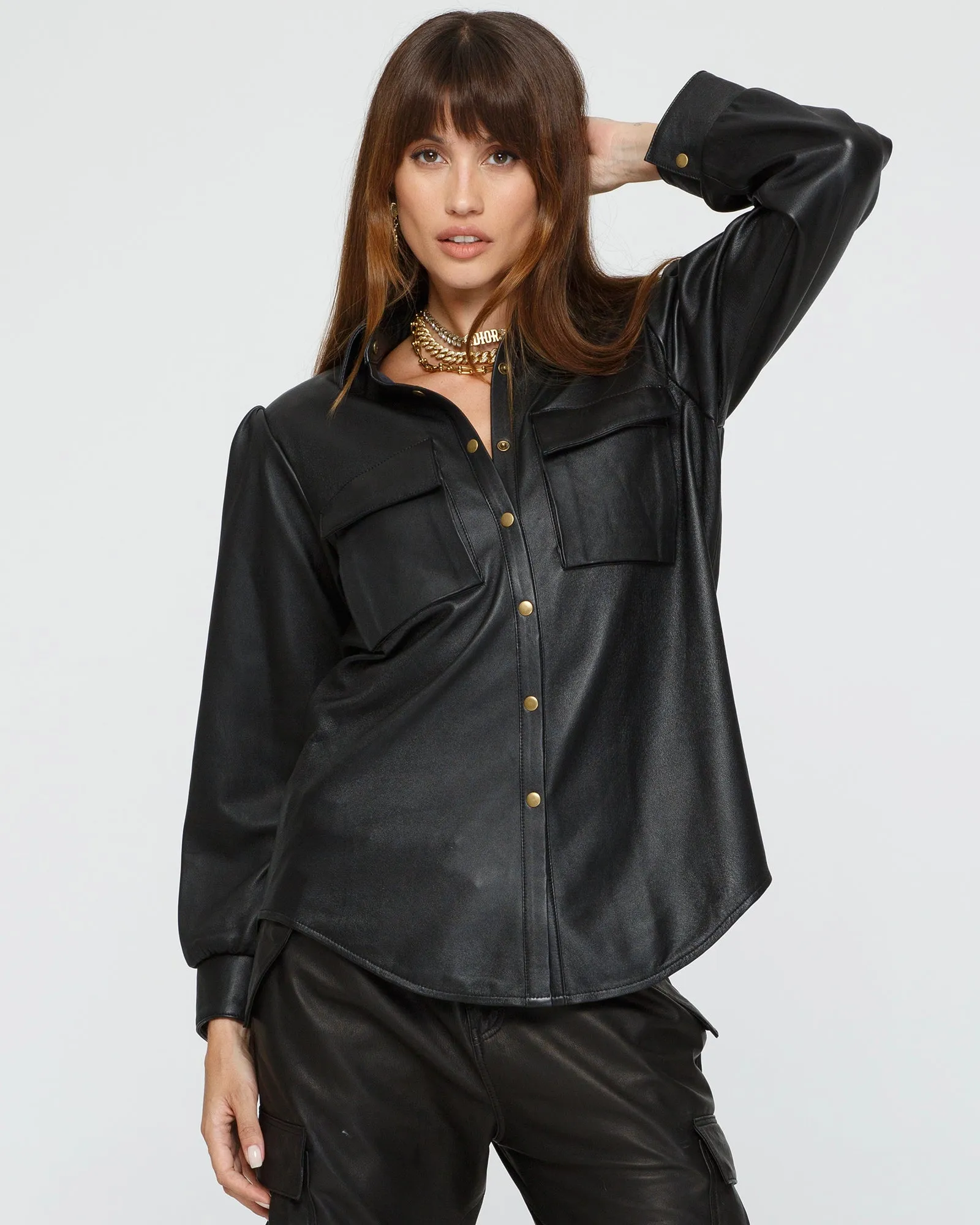 Leather Pucker Shirt