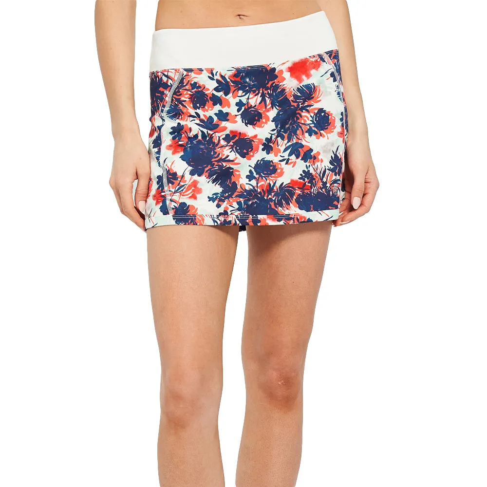 Lija Knit Pindot Cadet Skort (Women's) - Floral Shade/White