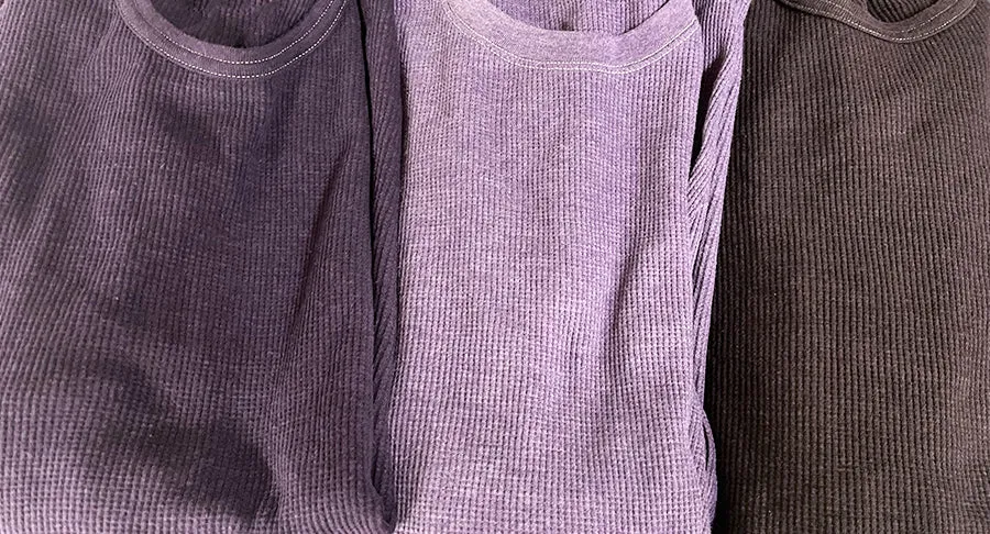 Lilac Purple Heather Baby Thermal Long Sleeve Shirt