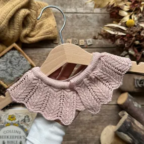 Link Stitch Openwork Collar | Old Rose