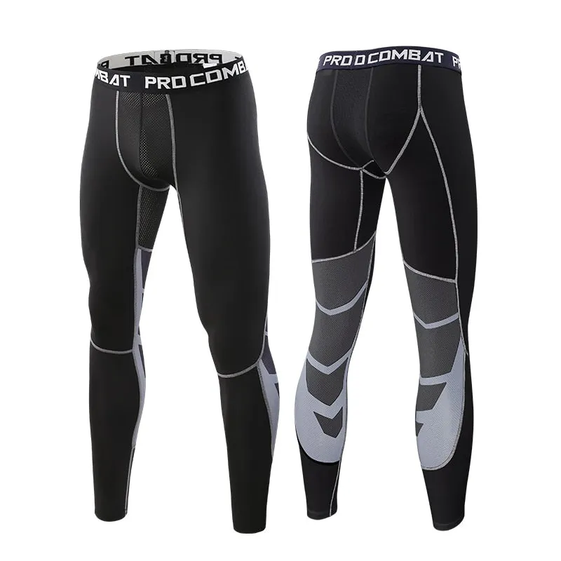 Men's Lycra Compression Pants Cycling Running Basketball Soccer Elasticity Sweatpants Fitness Tights Legging Trousers Rash Guard