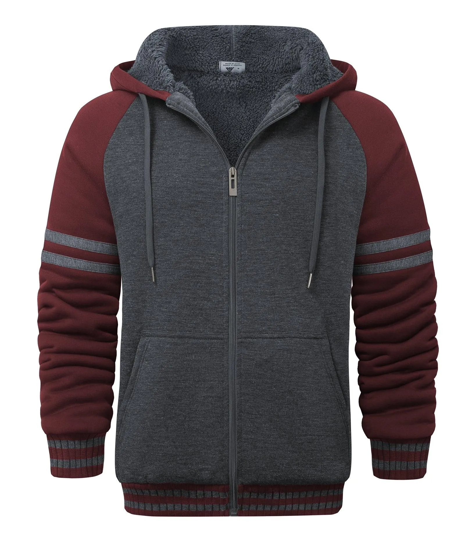 Men's Zipper Outwear Fleece Hoodie-ZPK007192