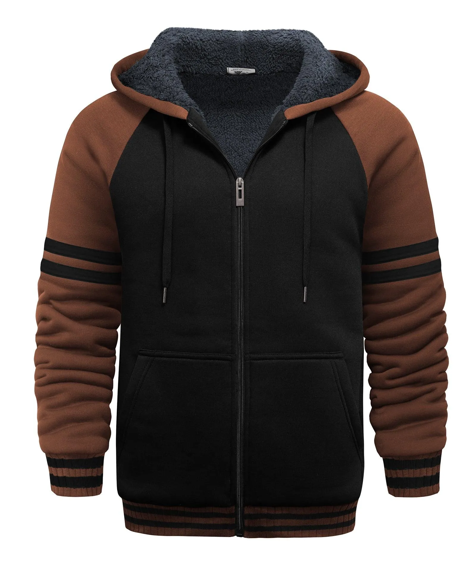 Men's Zipper Outwear Fleece Hoodie-ZPK007192