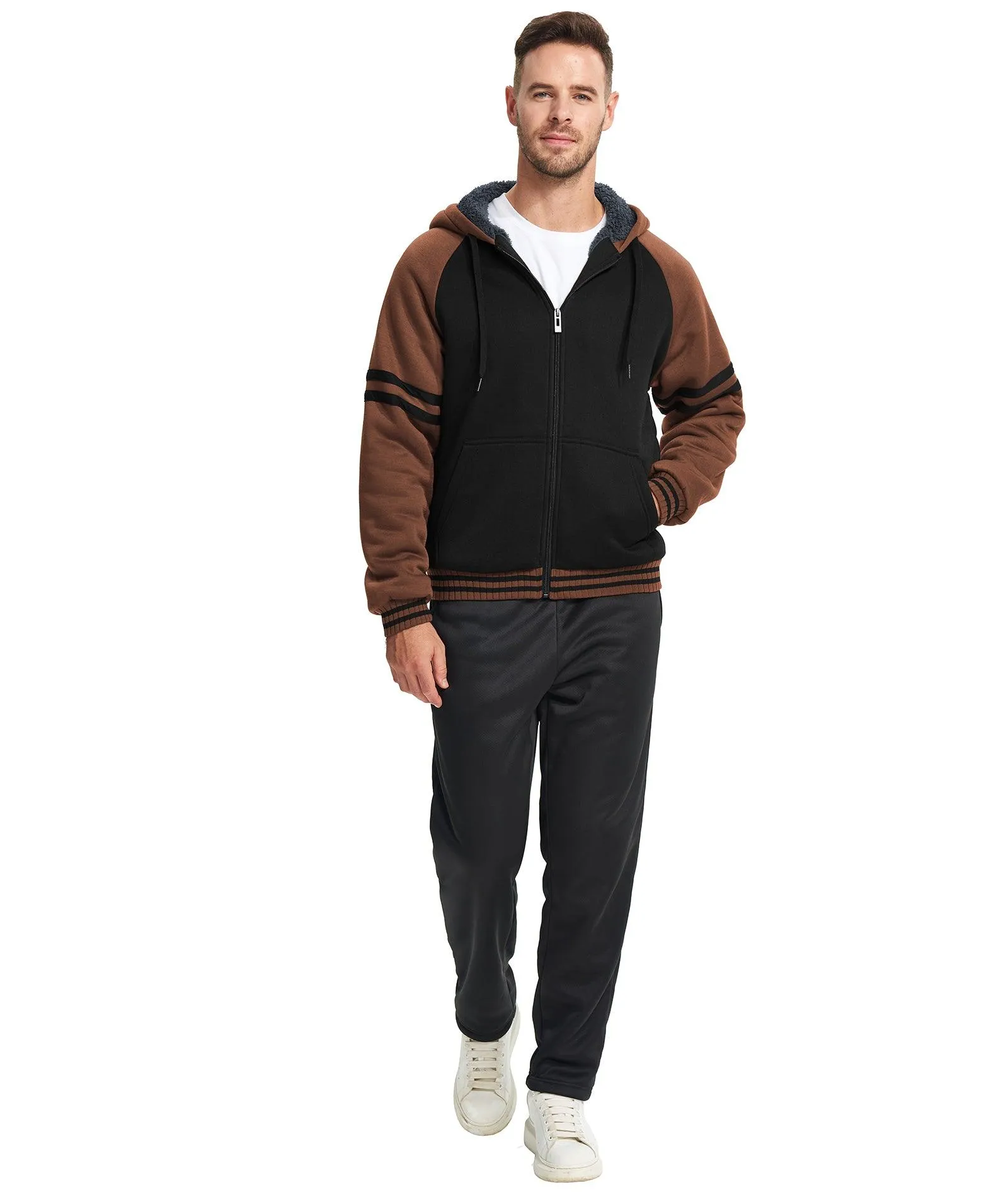 Men's Zipper Outwear Fleece Hoodie-ZPK007192