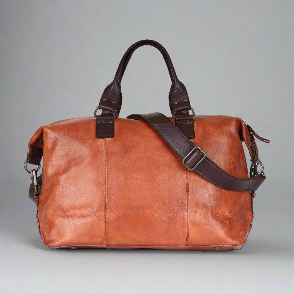 MET Carry-On Leather Duffle Bag with Short Handles