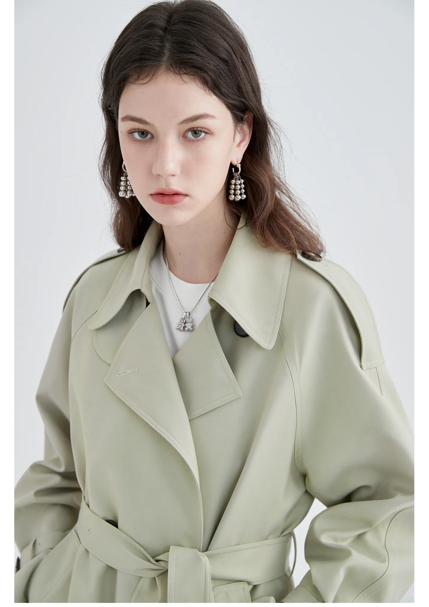 Mid-Length British Style Trench Coat