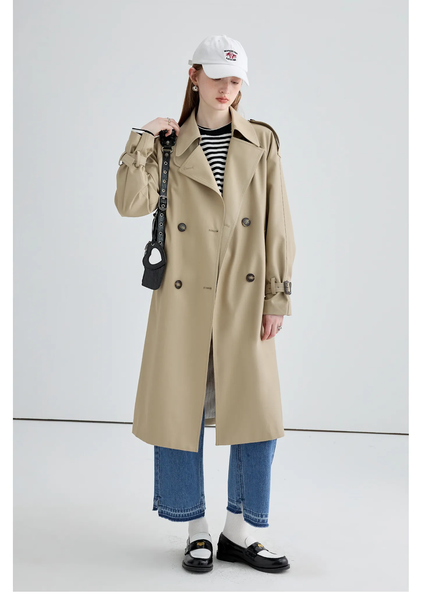 Mid-Length British Style Trench Coat