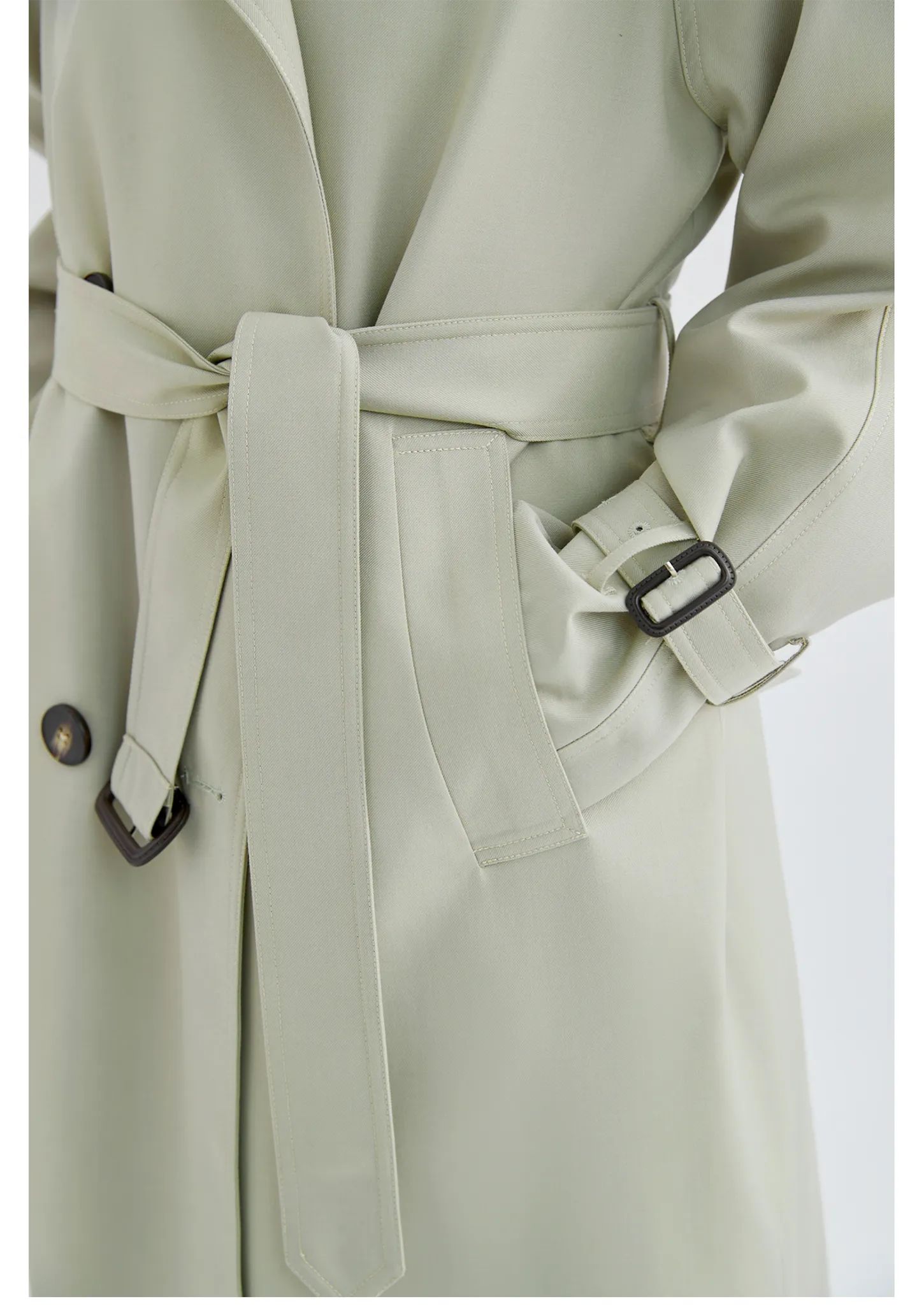 Mid-Length British Style Trench Coat